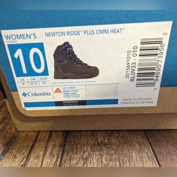 Columbia Newton Ridge Plus Omni Heat womens Hiking Shoe Size 10 - Picture 12 of 13